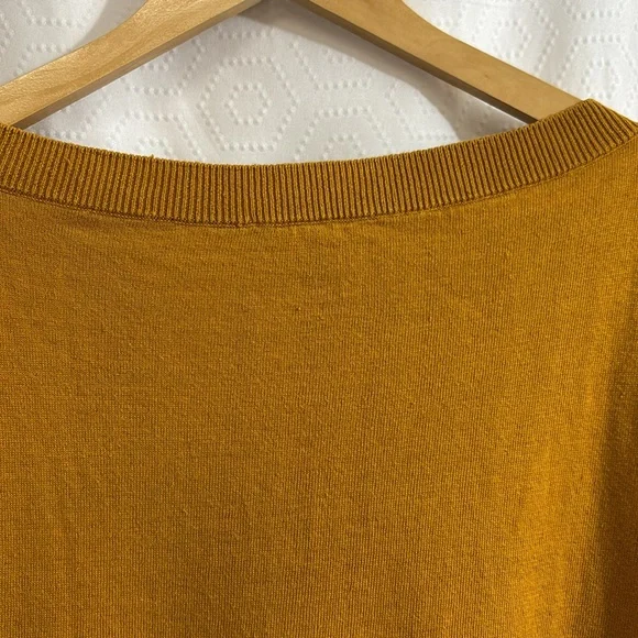 Eileen Fisher Yellow Short Sleeve Linen Boxy Tee Sz medium - Picture 8 of 8